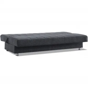 Canapea extensibila cu lada depozitare, Economix, 190x82x80, Gri inchis