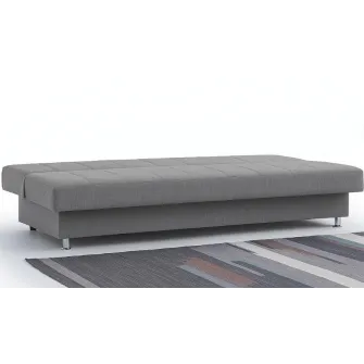 Canapea extensibila cu lada depozitare, Economix, 190x82x80, Gri