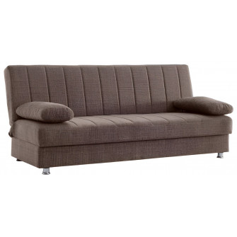 Canapea extensibila cu lada depozitare, Economix, 190x82x80, Maro