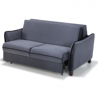 Canapea extensibila Modella Levon No, dimensiuni 164x112x90 cm, suprafata dormit 140x190, culoare gri petrol