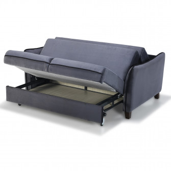 Canapea extensibila Modella Levon No, dimensiuni 164x112x90 cm, suprafata dormit 140x190, culoare gri petrol