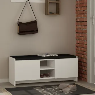 Dulap de incaltaminte Zulla - Alb 110 x 43 x 37 cm