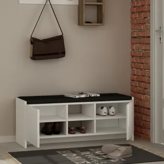 Dulap de incaltaminte Zulla - Alb 110 x 43 x 37 cm