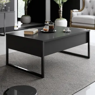 Masuta de cafea Lux - Antracit, Negru 90 x 40 x 60 cm