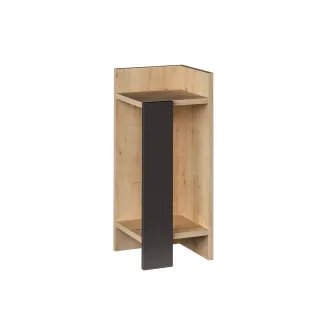 Noptiera Elos Right - Stejar, Antracit 25 x 60 x 27 cm