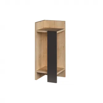 Noptiera Elos stanga - Stejar, Antracit 25 x 60 x 27 cm