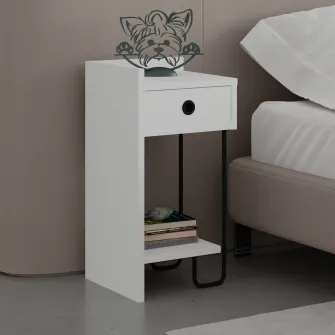 Noptiera Sirius Stanga - Alb v2 32 x 61 x 30 cm