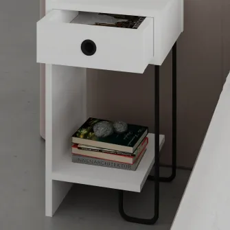 Noptiera Sirius Stanga - Alb v2 32 x 61 x 30 cm