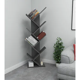 Raft de carti Hitit - Antracit 128 x 46 x 22 cm