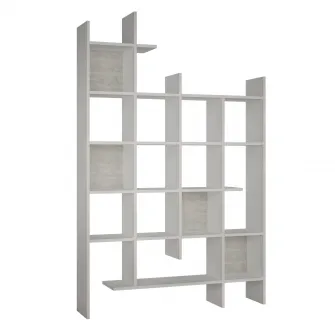 Raft de carti Manco - Alb 122 x 188 x 25 cm
