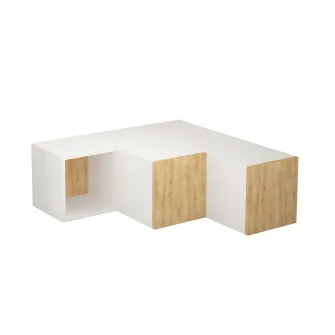 Suport TV Compact - alb, stejar 90 x 32 x 92 cm