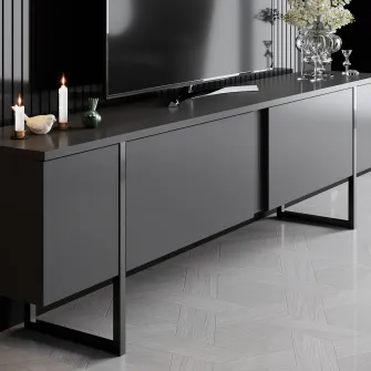 Suport TV Lux - Antracit, Negru 180 x 50 x 30 cm