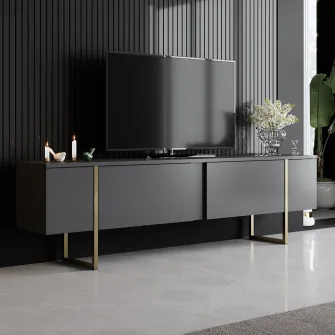 Suport TV, Luxe, AntracitAur, 180 x 50 x 30 cm