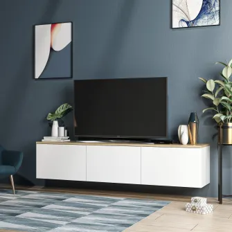 Suport TV Neon - Alb 160 x 35 x 32 cm
