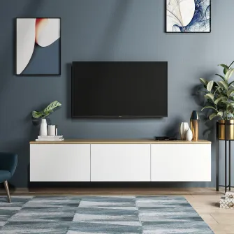 Suport TV Neon - Alb 160 x 35 x 32 cm