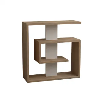 Tabel lateral Saly - Stejar Sonoma, Alb 55 x 57 x 20 cm