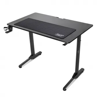 Birou Gaming, Dr.Shield EVO 2.0, Marime L, 100 x 60 x 75 CM, Cadru Otel, Blat Fibra de Carbon, Mouse Pad Inlcus - Negru