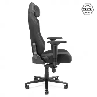 Scaun Gaming Profesional Dr.Shield Capsule Textil, King Size XXL, Rezistenta 200 KG - Negru