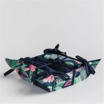Cos pentru paine cu prosoape-flori  VENAMI, Multicolor