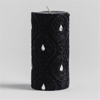 Lumanare  DECORADO, Negru