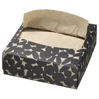 IKEA HAVSKUSE Servetele de hartie, cutie, cu model negru/alb, 32x16 cm