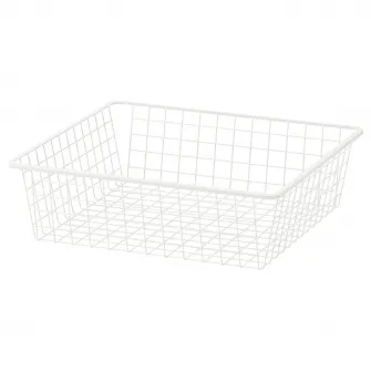 IKEA HJALPA Cos metalic, alb, 60x55 cm