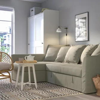 IKEA HOLMSUND Coltar extensibil, Borgunda bej