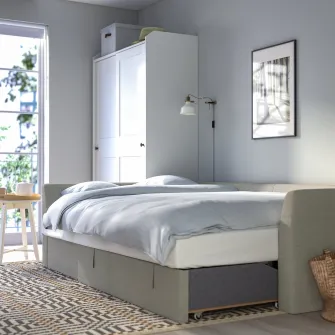 IKEA HOLMSUND Coltar extensibil, Borgunda bej