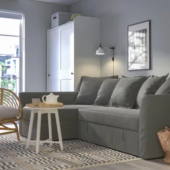 IKEA HOLMSUND Coltar extensibil, Borgunda gri inchis