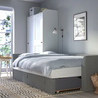 IKEA HOLMSUND Coltar extensibil, Borgunda gri inchis