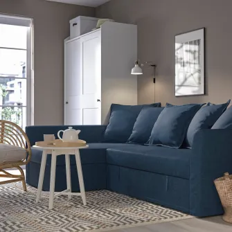 IKEA HOLMSUND Coltar extensibil, Kilanda albastru inchis