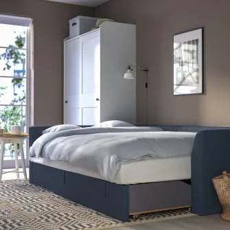 IKEA HOLMSUND Coltar extensibil, Kilanda albastru inchis