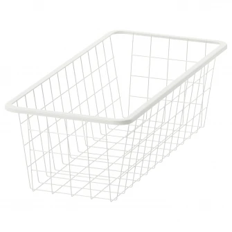 IKEA JONAXEL Cos metalic, alb, 25x51x15 cm