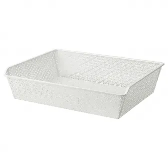 IKEA KOMPLEMENT Cos metalic, cu model/alb, 75x58 cm