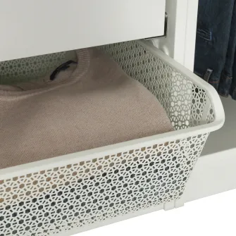 IKEA KOMPLEMENT Cos metalic, cu model/alb, 75x58 cm