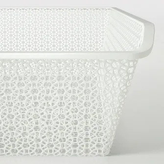IKEA KOMPLEMENT Cos metalic, cu model/alb, 75x58 cm