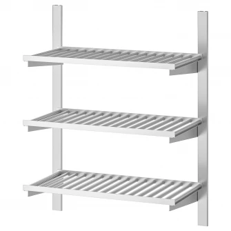 IKEA KUNGSFORS Sina de suspendare cu polite, inox