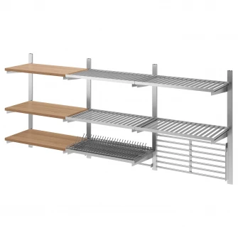 IKEA KUNGSFORS Sina susp/polita/picurat/sina/grat, inox/frasin