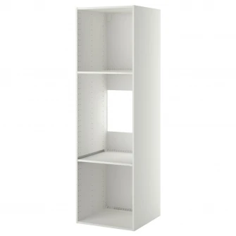 IKEA METOD Cadru corp inalt frigider/cuptor, alb, 60x60x200 cm
