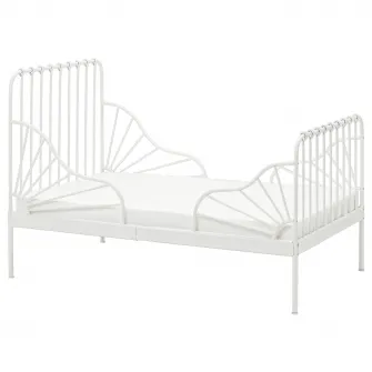 IKEA MINNEN Pat extensibil, alb, 80x200 cm