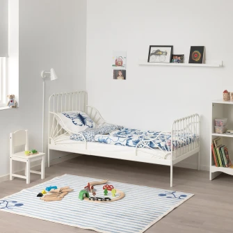 IKEA MINNEN Pat extensibil, alb, 80x200 cm