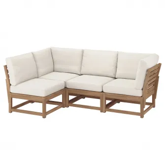 IKEA NÄMMARÖ Coltar modular, 3 locuri, exterior maro deschis vopsit/Frösön/Duvholmen bej
