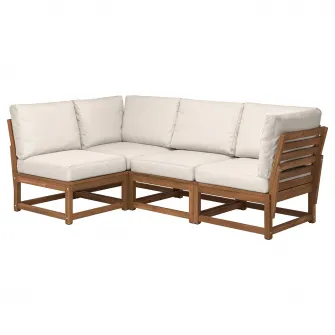 IKEA NÄMMARÖ Coltar modular, 3 locuri, exterior maro deschis vopsit/Frösön/Duvholmen bej