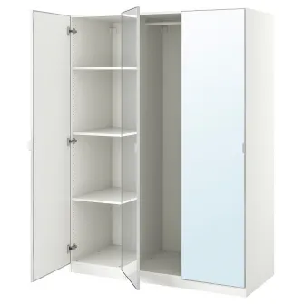 IKEA PAX / ÅHEIM Combinatie dulap, alb/oglinda, 150x60x201 cm
