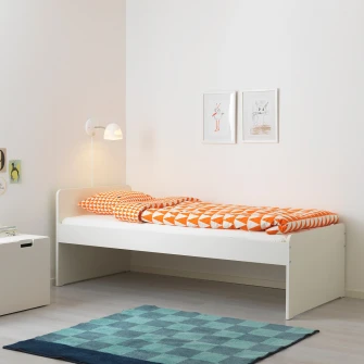 IKEA SLAKT Cadru pat, alb, 90x200 cm