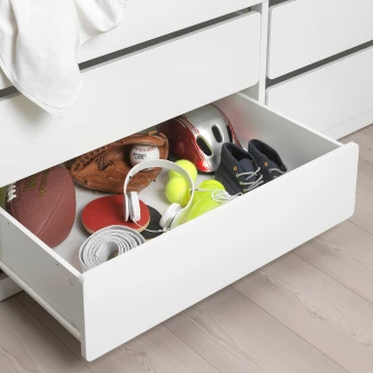 IKEA SLAKT Cadru pat cu depozitare, alb, 90x200 cm