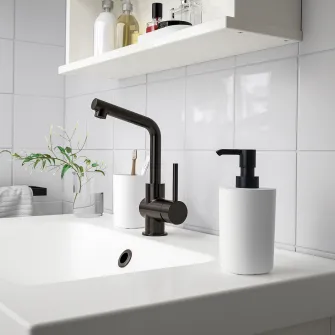 IKEA STORAVAN Set accesorii baie, 3 piese, alb