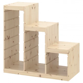 IKEA TROFAST Cadru, pin lacuit nuanta naturala, 94x44x91 cm