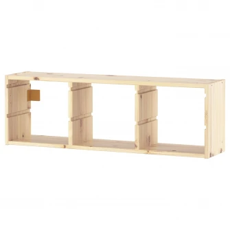 IKEA TROFAST Depozitare suspendata, pin lacuit nuanta naturala, 93x30 cm