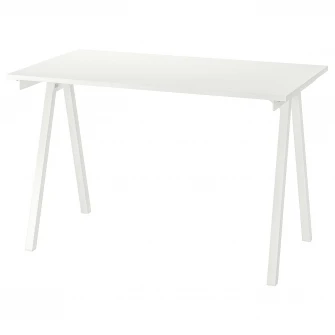 IKEA TROTTEN Cadru blat, alb, 120x70x75 cm